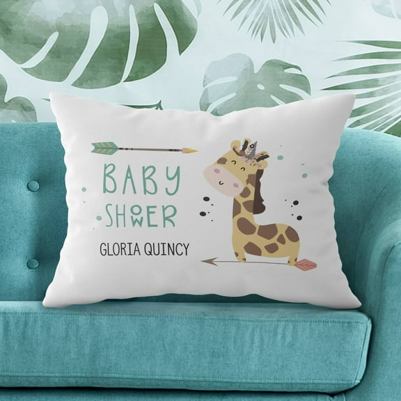 Personalized Baby Shower Pillow Case with Name