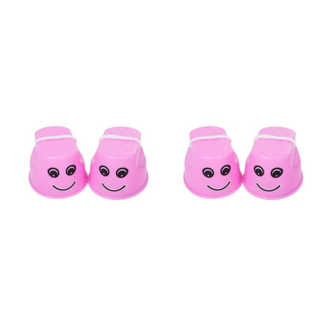 Baohd 2pack/lot Colorful Walking Stilts For Children Fine Workmanship Made Of Environmentally Friendly Plastic Jumping Stilts pink 2Set