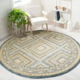thumbnail image 2 of SAFAVIEH Aspen Caitriona Geometric Wool Area Rug, Navy/Gold, 3' x 3' Round, 2 of 7