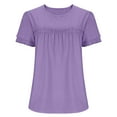 thumbnail image 5 of Cilsoka Womens Business Blouses Dressy Casual Babydoll Tops Ruffle Short Sleeve Shirts Plus Size Fashion Clothing, 5 of 7