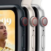 Apple Watch SE (2nd Gen) GPS + Cellular 40mm Silver Aluminum Case with White Sport Band - S/M