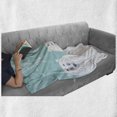 thumbnail image 6 of Sea Animals Soft Flannel Fleece Throw Blanket, Funny and 3 Bears with Different Cheerful Expressions Artwork, Cozy Plush for Indoor and Outdoor Use, 60" x 80", Aqua White, by Ambesonne, 6 of 6