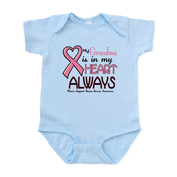 CafePress - In My Heart 2 (Grandma) PINK Infant Bodysuit - Baby Light Bodysuit, Size Newborn - 24 Months