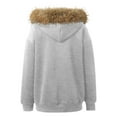 thumbnail image 6 of XIAOCHA Women's -Trimmed Hoodie Warm Full-Zip Jacket Fall/Winter Layering Hoodies, 6 of 6