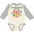thumbnail image 3 of Inktastic My Nana and Papa Love Me with Cute Kitten and Flowers Boys or Girls Long Sleeve Baby Bodysuit, 3 of 5