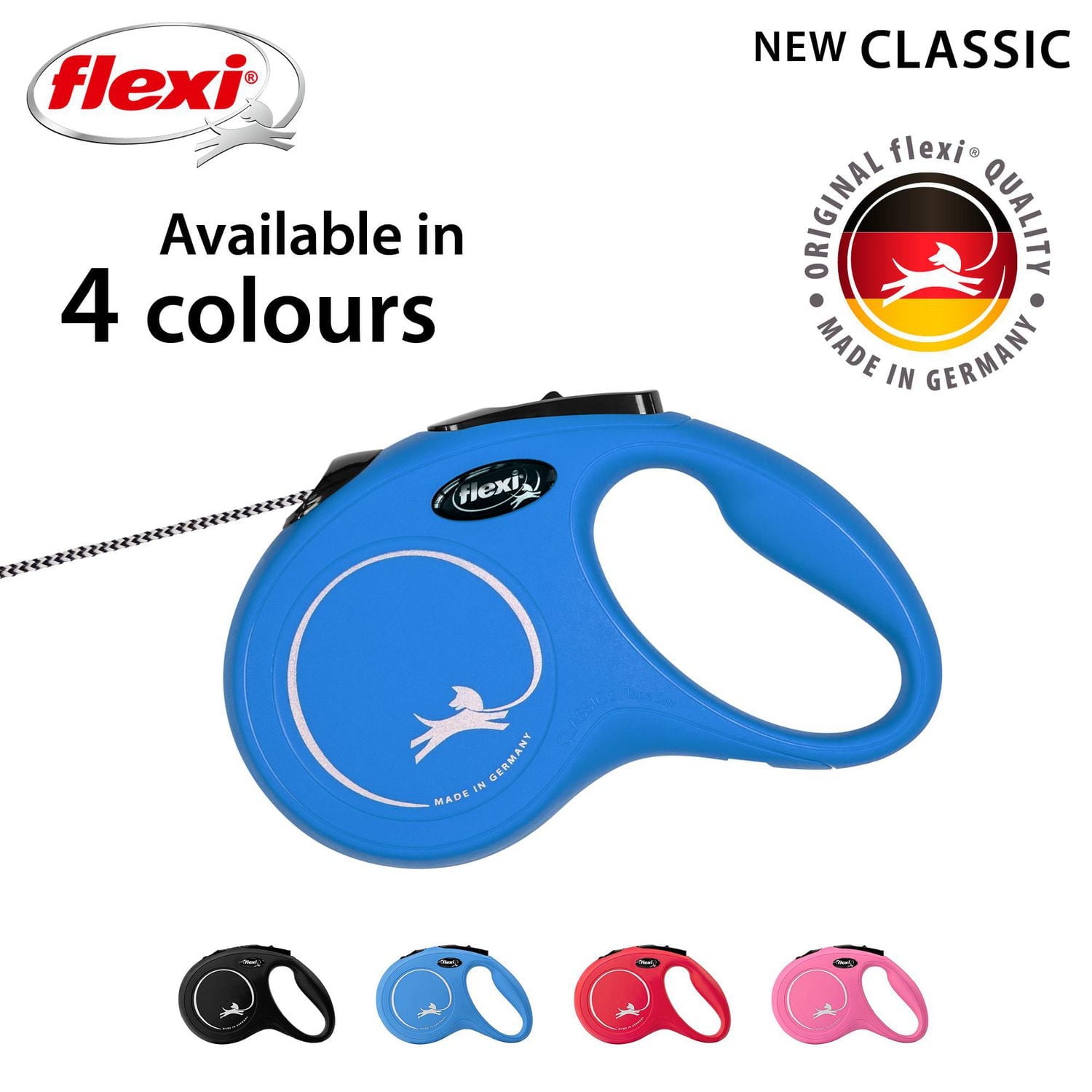 Flexi New Classic Cord Retractable Dog Leash 5m/16ft