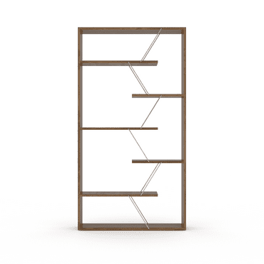 CoSoTower Tars Bookcase, Walnut/Chrome