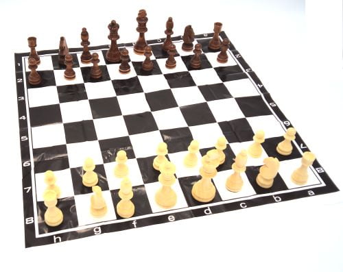 Brybelly Natural Wooden Folding Chess Game with Staunton Wood 