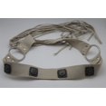 thumbnail image 3 of Women Tie Belt Off White Ethnic Charms Hip High Waist Genuine Suede Leather M L, 3 of 6