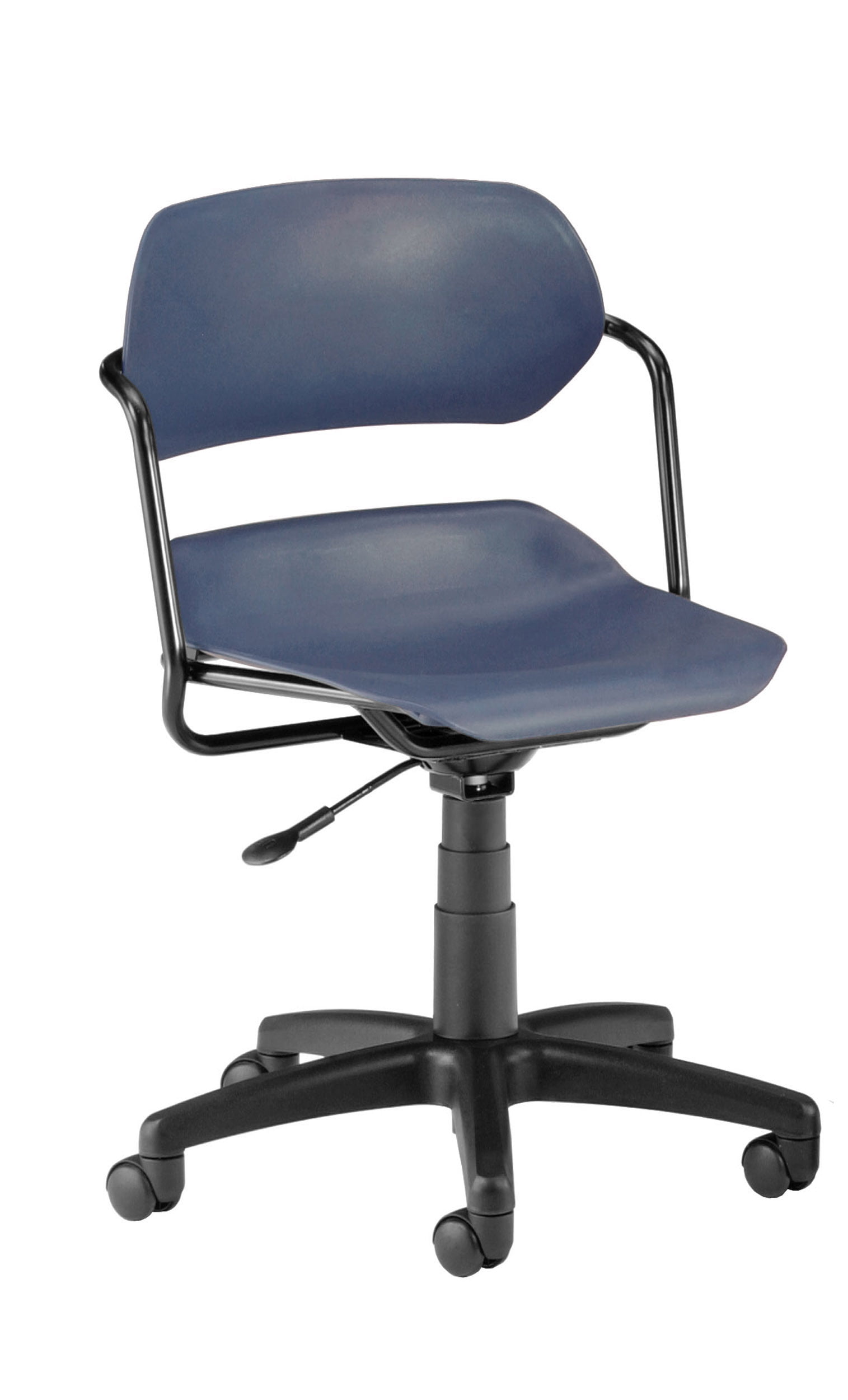 Office Furniture Model 200 Martisa Series Plastic Black Frame Swivel Task Armless Navy Chair 250