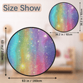 thumbnail image 2 of CURLYOOT Round Rug 3ft Rainbow Colorful Abstract Area Rug, Washable Circle Mat Non Slip Floor Carpet Mat, Soft Indoor Rugs for Entryway Living Room Dining Room Bedroom, 2 of 7