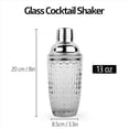 thumbnail image 3 of 2X Juego de Coctelera de Vidrio de 13 Oz - Coctelera de Vidrio para CóCteles, Cocteleras y Cocteleras Plateadas, 3 of 4