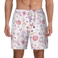 thumbnail image 3 of Uemuo Retro Floral Pattern Mens Swim Trunks Quick Dry Board Shorts with Mesh Lining, Stretch Beach Shorts Quick Dry No-Chafing Board Shorts-Small, 3 of 9