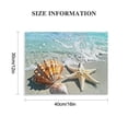 thumbnail image 3 of Orinice  Beach Coastal Canvas Wall Art: Seaside Ocean Scene Picture Sea Life Seashell Starfish Artwork Seascape Path Painting Print Decor for Bathroom Bedroom Living Room 16x12in, 3 of 6