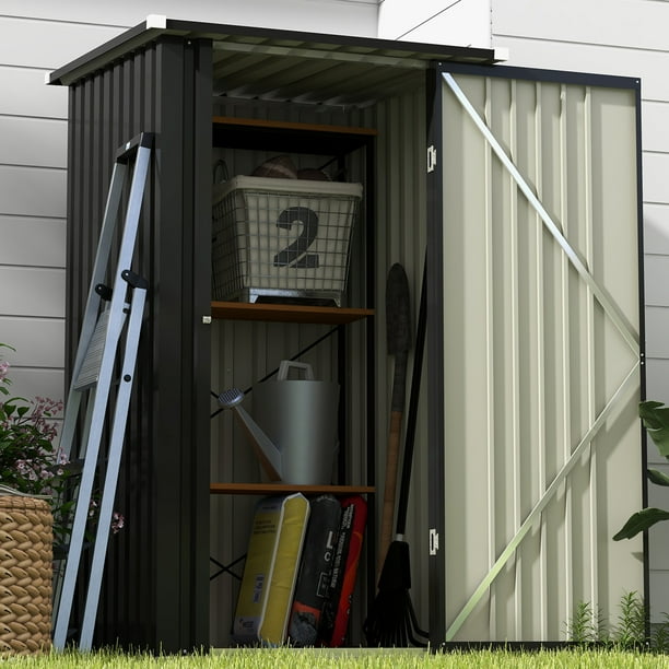 Patiowell 3 x 3 FT Outdoor Storage Metal Shed, Small Garden Tool