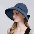thumbnail image 2 of SUYIDA Korean Style Women's Sun Hat Wide Brim UPF Travel Beach Sunshade Visor for Outdoor Activities, 2 of 5