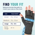 thumbnail image 4 of Dr. Frederick's Original Arthritis Compression Gloves, Fingerless, Gray, Large, 4 of 9