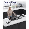 thumbnail image 5 of Kitsure Dish Drying Rack, Expandable Stainless Steel Dish Rack for Kitchen Counter with Auto-Drain Board, Cutlery Holder and Non-Slip Feet, 16.1-26.0" L x 12.1" W, Black, 5 of 8