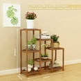 thumbnail image 2 of Plant Stand Plant Shelf,Wood Plant Stands Multi-Functional Creative Plant Shelves for Multiple Plant for Indoor Outdoor Garden Balcony Living Room Office 7 Pots, 2 of 10