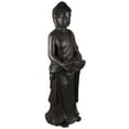 thumbnail image 3 of Northlight 19.5" Gray Standing Buddha with Lotus Outdoor Garden Statue, 3 of 5