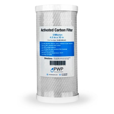 

Carbon Block Water Filter CTO 5 Micron 4.5 x 10 Single
