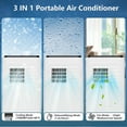 thumbnail image 5 of 10,000 BTU Portable Air Conditioner, 3-In-1 AC Unit with Built-In Dehumidifier, Compact Standing Air Conditioner for Room Up to 450 Sq. Ft. with Remote and Window Kit, 5 of 7