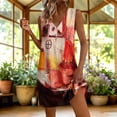 thumbnail image 2 of Womens Short Dresses Plus Size Floral Printed V-Neck Sleeveless Casual Loose Summer Vacation Beach Sundresses with Pockets, 2 of 8
