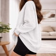 thumbnail image 5 of UDAUDU Oversized Sweatshirt for Women Crewneck Long Sleeve Fall Fashion Fleece Pullover Sweatshirts Cute Y2k Preppy Hoodless Hoodies Light Gray XL, 5 of 9