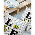 thumbnail image 3 of Outdoor Throw Pillow Cover Abstract Stripe Black Dots Waterproof Cushion Covers 2 Pack Cartoon Bee Love Quotes Pillow Cases Home Decoration for Patio Garden Couch Sofa, 3 of 7