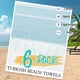 thumbnail image 2 of Juego de 6 toallas de playa Eliamo de algodón turco, 91 x 181 cm, color azul, 2 of 7