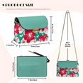 thumbnail image 6 of TSOVTHRID Blue Leaf Print Crossbody Bags for Women Leather Cross Body Purses Cute Designer Handbags Shoulder Bag with Detachable Chain Strap for Shopping Travel Work, 6 of 7