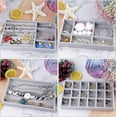 thumbnail image 5 of Caja para anillos Caja de terciopelo gris de 18 celosías + Caja de medio aro y media esponja gris + Caja de terciopelo gris de 6 celosías + Caja de terciopelo gris con plato vacío, 5 of 5