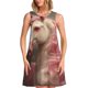 thumbnail image 1 of Fotbe Haired White Horse Vestido de Verano sin Mangas para Mujer – Vestido Midi Línea A, Estilo Camiseta Floral, Vestido Playero Casual y Fluido, 1 of 7