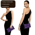 thumbnail image 3 of TSOVTHRID Purple Leopard Print Womens Clutch Purses Ladies Evening Handbags Leather Envelope Bag for Women Wedding Party Cocktail Prom with Detachable Chain, 3 of 7