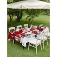 thumbnail image 3 of Outdoor Tablecloth with Umbrella Hole and Zipper, Red Truck Christmas Rectangle Table Cloth 60x84 Inch Waterproof Tablecloth, Xmas Tree Snowflake Gifts Winter Picnic Table Cover for Patio Camping, 3 of 7