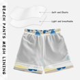 thumbnail image 5 of Valentine Blue Hearts Lemons Swim Trunks Board Shorts Beach Pants Bathing Bottoms S, 5 of 8