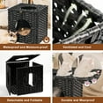 thumbnail image 6 of Mewoofun Cat Beds Hand-Woven Wicker Cat House for Indoor Cozy Cat Cave Hidewawy with Cushion,15.75x15.75x15.75 inches, 6 of 7