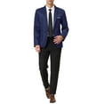 thumbnail image 2 of Lars Amadeus Men's Dress Slim Fit Blazer Single Breasted One Button Prom Suit Sports Coat, 2 of 6
