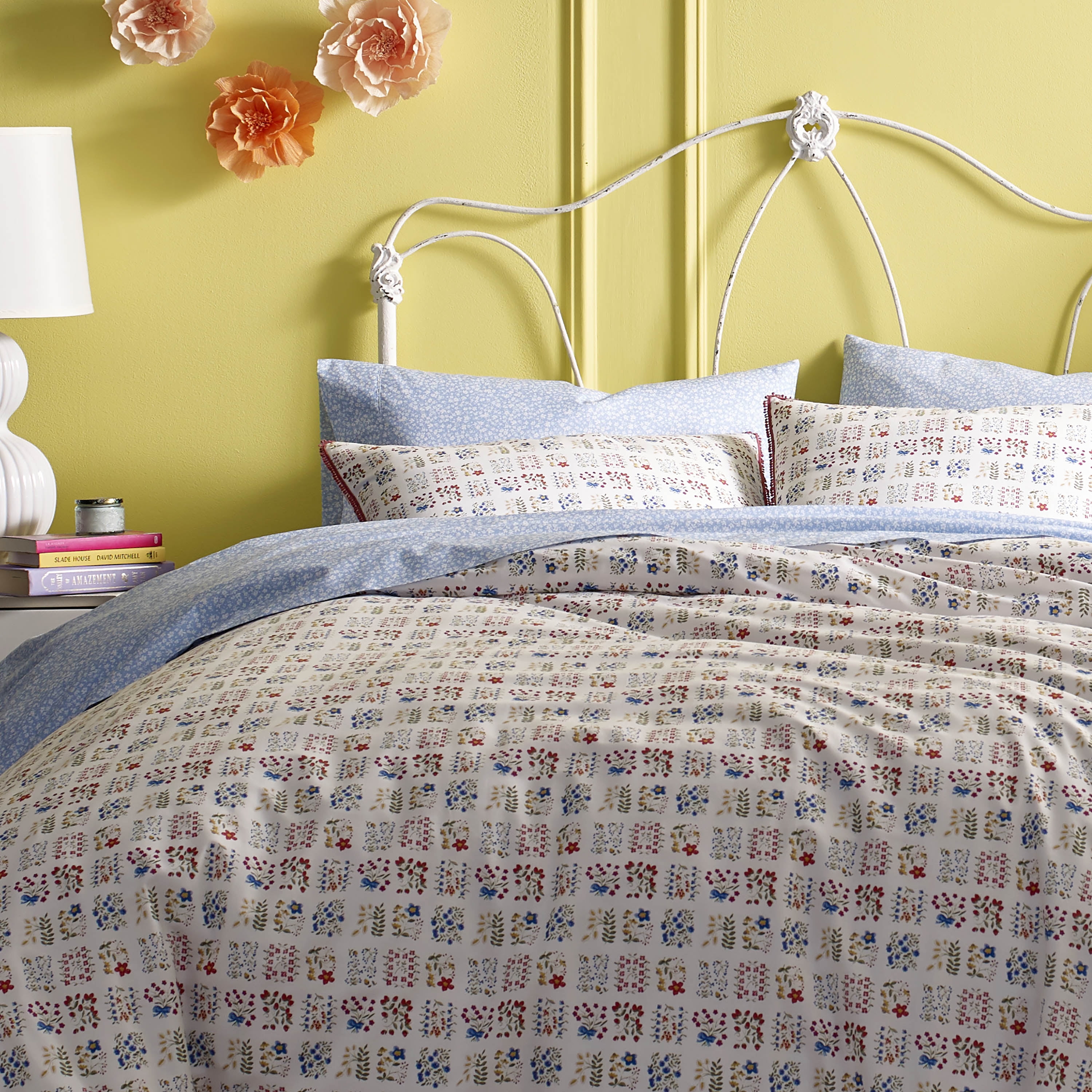 Lady Pepperell Eloise Floral Comforter Set, Twin/Twin XL, Red