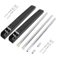 thumbnail image 2 of Estante para ropa, 120 cm, espacio para varillas, percha de ropa de aluminio, percha para ropa de hotel, uso conveniente, 2 of 9