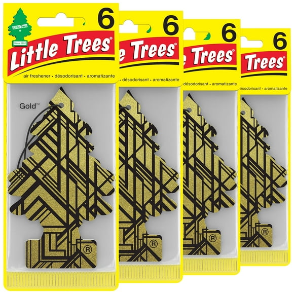 Ambientador para coche LITTLE TREES Gold Scent 24 unidades