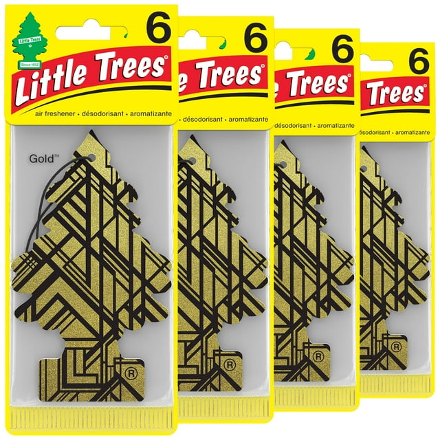 Ambientador para coche LITTLE TREES Gold Scent 24 unidades