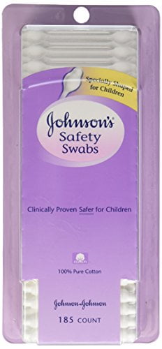 3 Pack Johnson's Safety Swabs 100% Cotton 185 Swabs Each