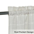 thumbnail image 6 of Farmhouse Plaid Curtain Valance, Rod Pocket Thicken Boho Linen Small Valance Curtain, 6 of 9