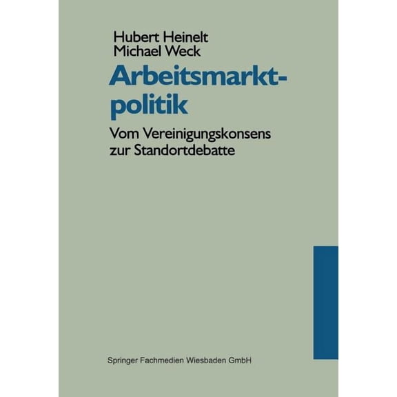 Arbeitsmarktpolitik, (Paperback)