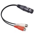 thumbnail image 2 of Cable XLR una RCA Dual Cable Divisor XLR una RCA y 3 XLR Hembra una 2RCA Hembra Amplificador Conector de Mezcla Cable AV, 0.2M, 2 of 5