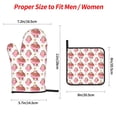 thumbnail image 2 of Daiia Sloth with Donuts1 Pattern Oven Mitts and Pot Holders 4 pcs Set,High Heat Resistant 500 Degree Extra Thicken Long Kitchen Cotton Oven Glove, 2 of 6