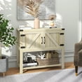 thumbnail image 2 of HOMCOM Buffet de Cuisine avec Armoire de Rangement, Étagère Inférieure, Chêne, 2 of 10