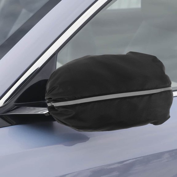 ETEREAUTY 1 Pair Black Rearview Side Mirror Covers with Reflective , and Material for Vehicle