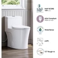 thumbnail image 3 of Horow Ceramic Elongated One-PieceToilet One Piece Dual Flush 12” Rough-in ADA 17.3" Matte White, 3 of 9